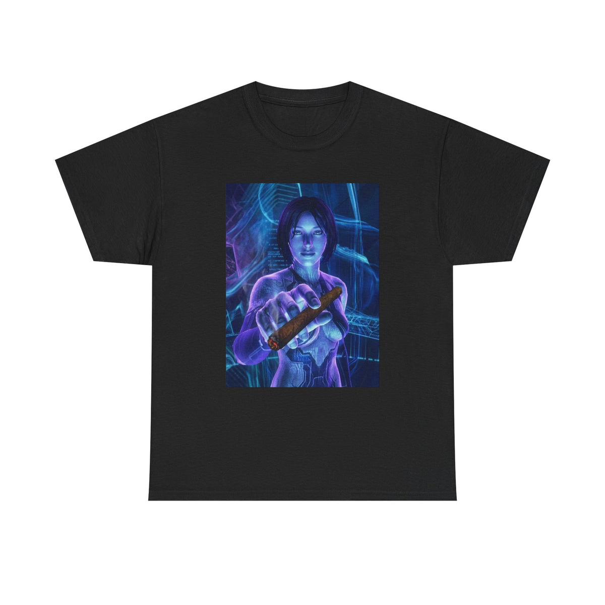Cybernetic Woman Offers Lit Cigar Tee