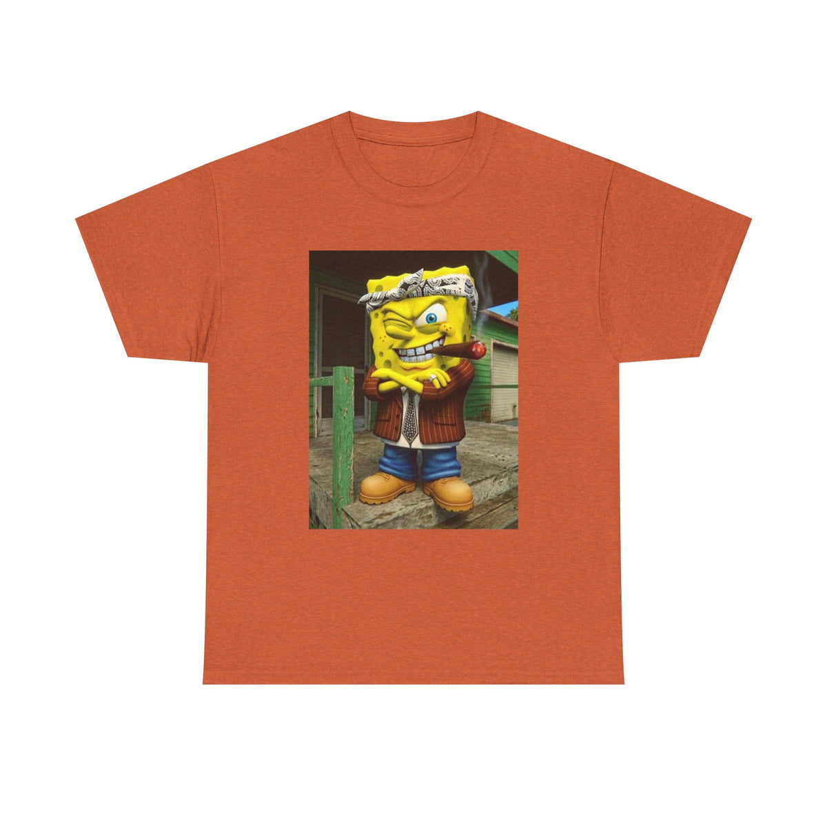 Gangster Sponge Winking and Smoking