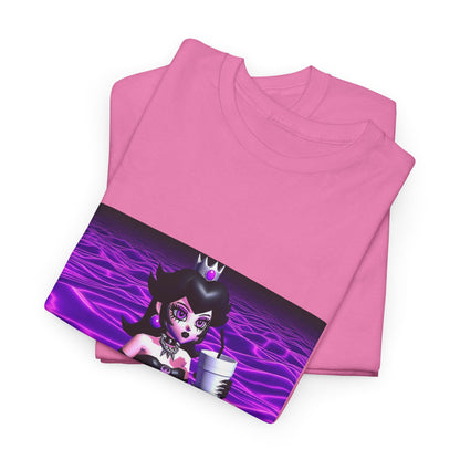Goth Peach Wading In Purple Waves