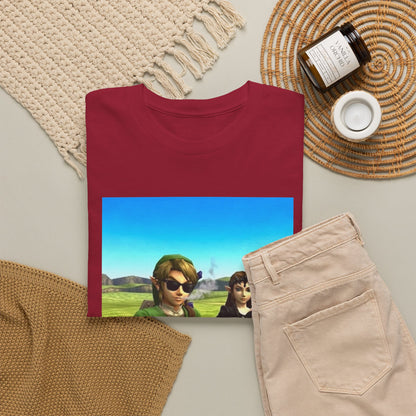Link and Zelda Smoking Cigars In A Field
