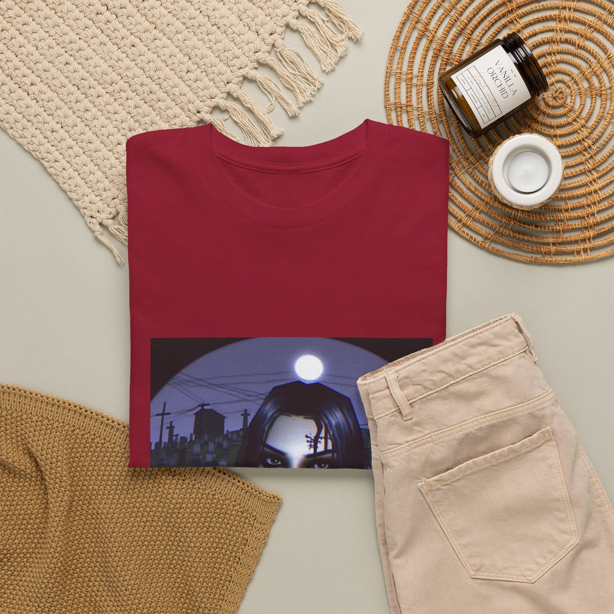 Goth Queen Smoking In Cemetery Moonlight Tee