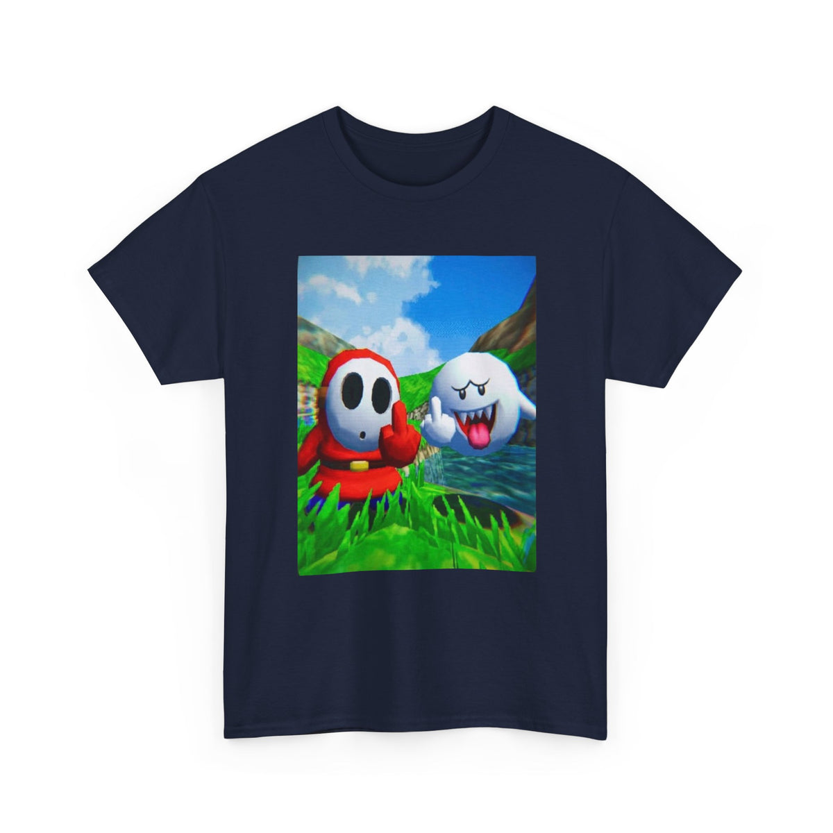 Shy Guy And Boo Flipping Off Tee