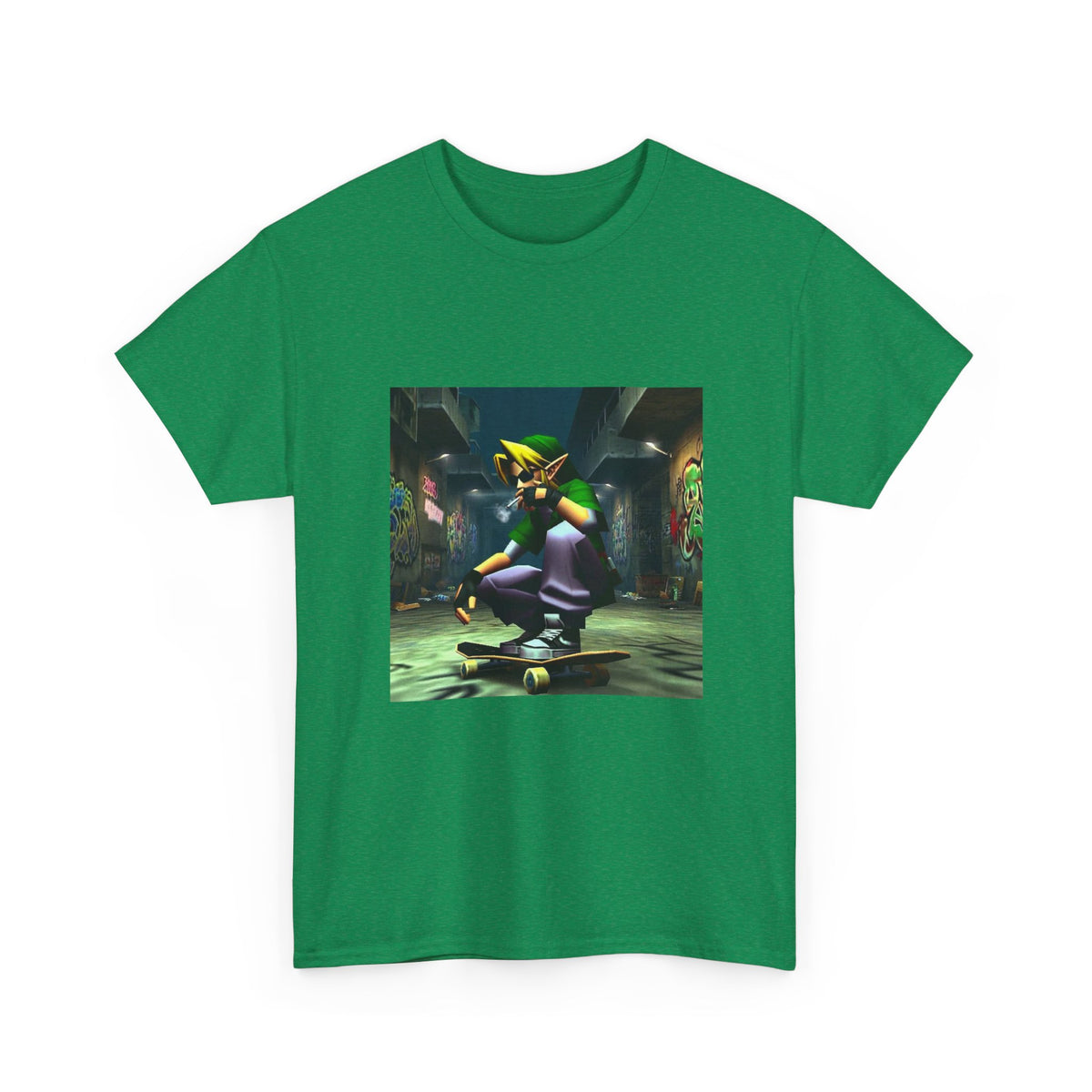 Street Link Smoking On Skateboard Tee