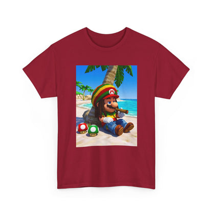 Rasta Mario Chilling On Beach Tee