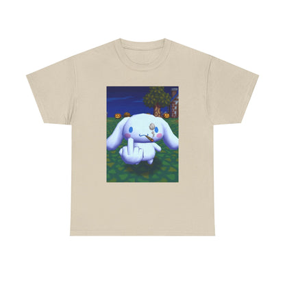 Cinnamoroll Smoking Blunt Flipping Bird Tee