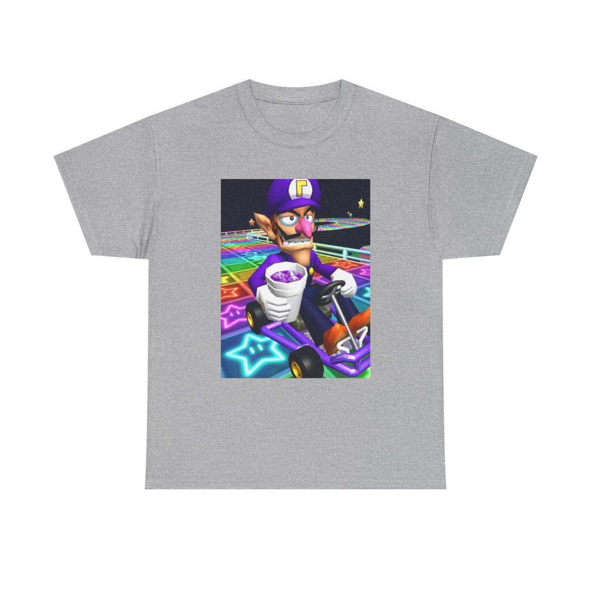Waluigi Sipping Lean On Rainbow Road Tee (Design 4)