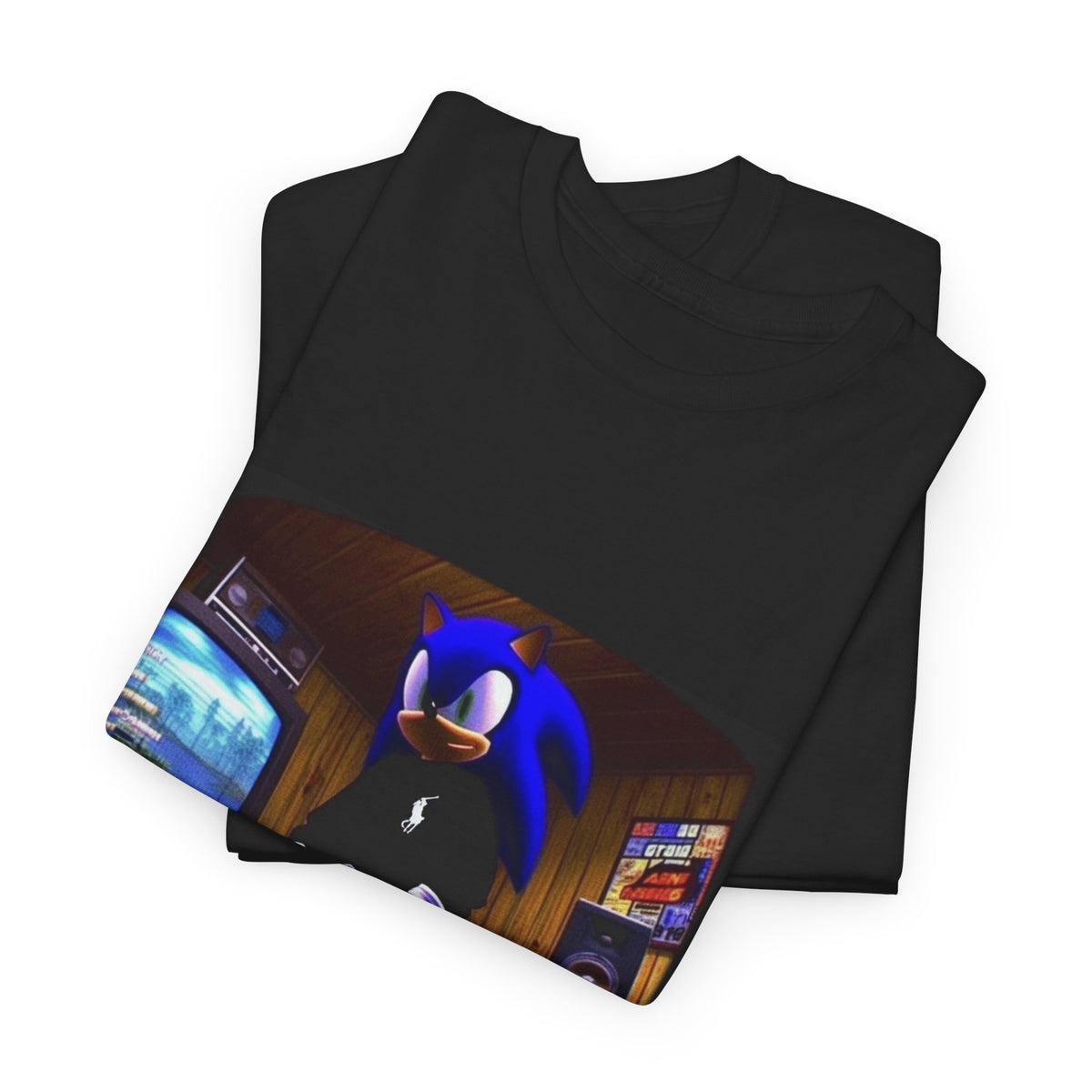 Sonic Drip Posing In A Retro Room