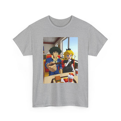 Spike and Peach Smoking Fast Food Tee (Design 3)