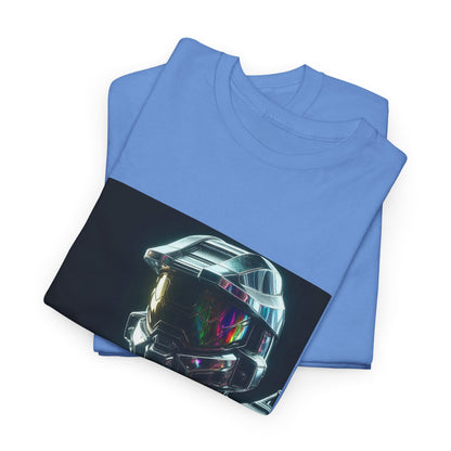 Chrome Cybernetic Commander With Rainbow Visor