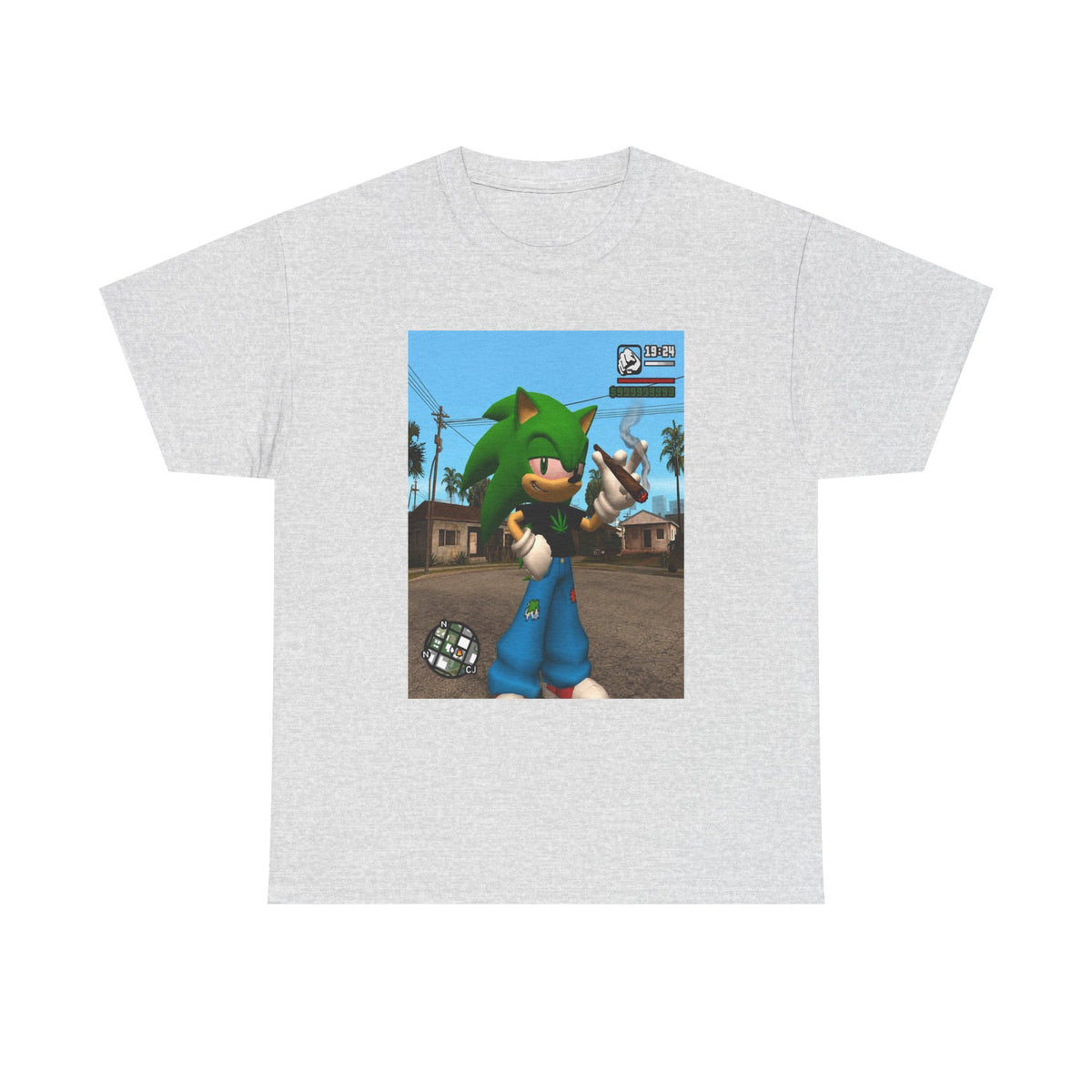 Green Hedgehog Blazin' In San Andreas Tee