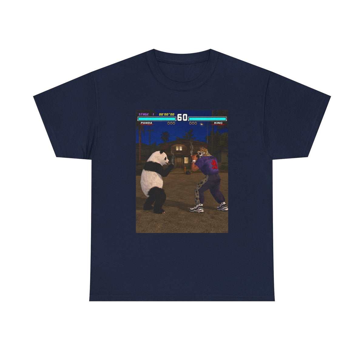 Panda And King Smoking Cigars Street Fight Tee