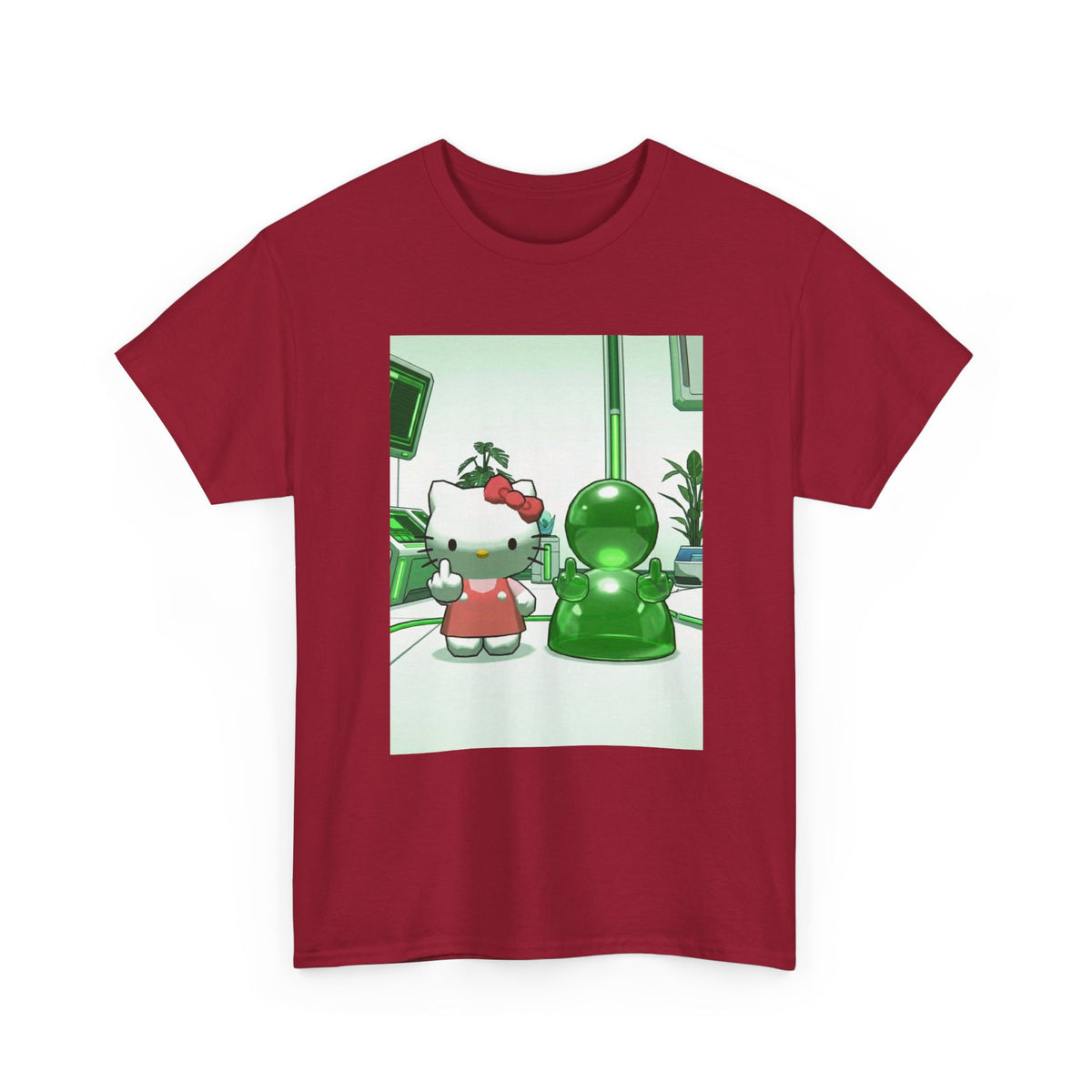 Hello Kitty And Blob Giving The Finger Tee
