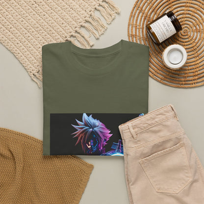 Cyberpunk Warrior With Spiked Hair Tee