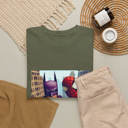 Batman Smoking, Spidey With Stacks Tee