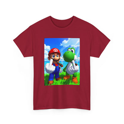 Mario And Yoshi Flip The Bird