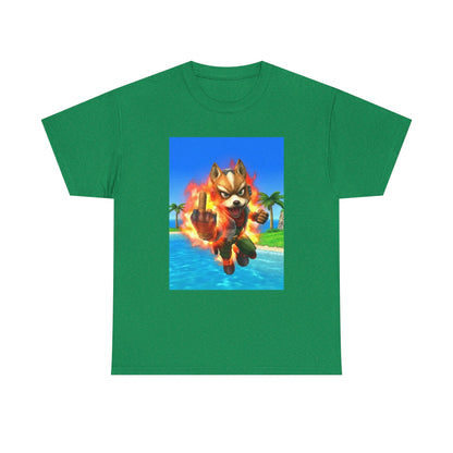 Fiery Fox Middle Finger Beach Tee