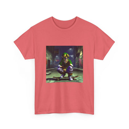 Edgy Link Smoking On Skateboard