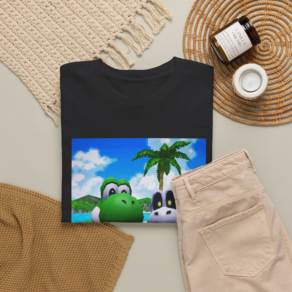 Yoshi and Dry Bones Flipping Off (Design 4)