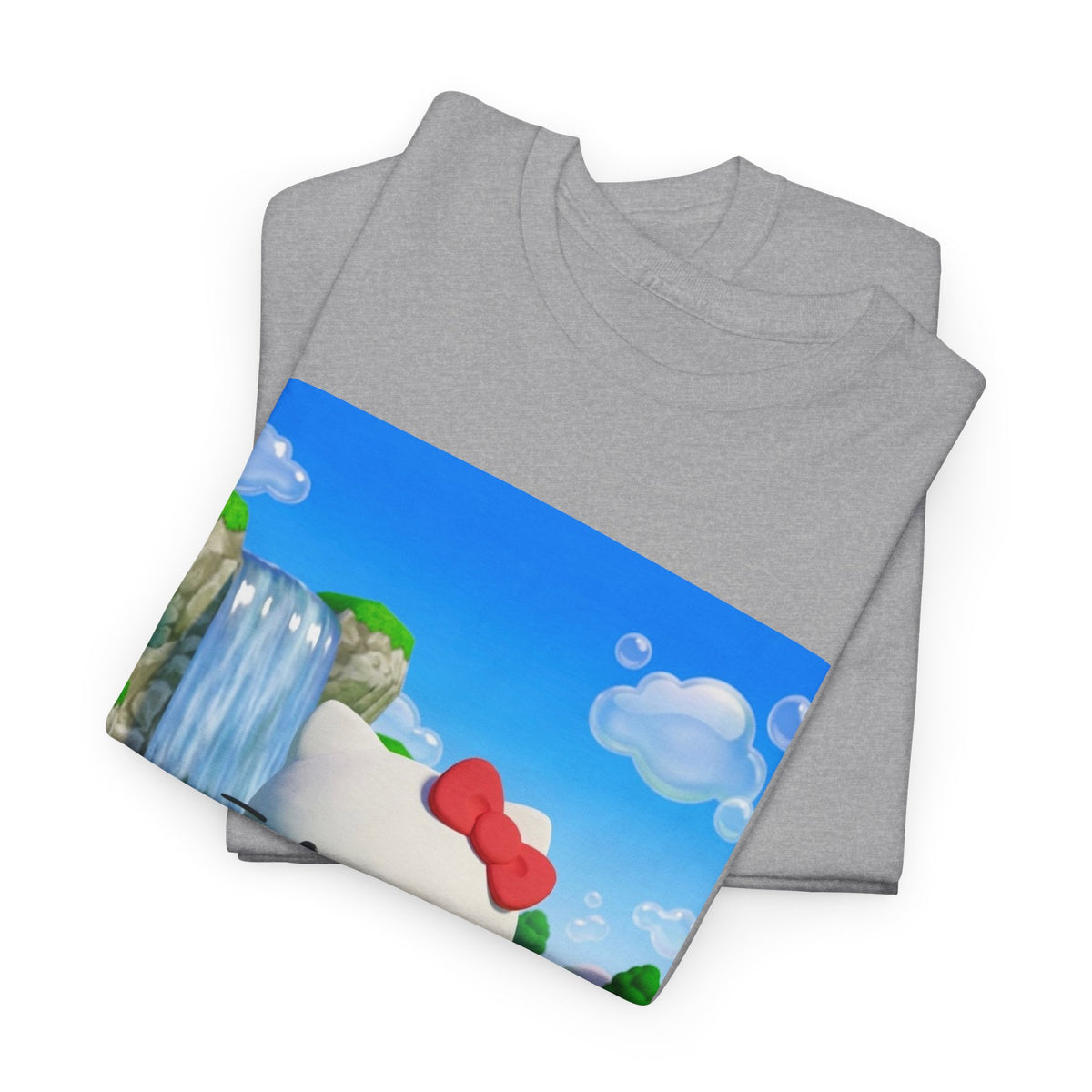 Kitty Flips The Bird Waterfall Tee