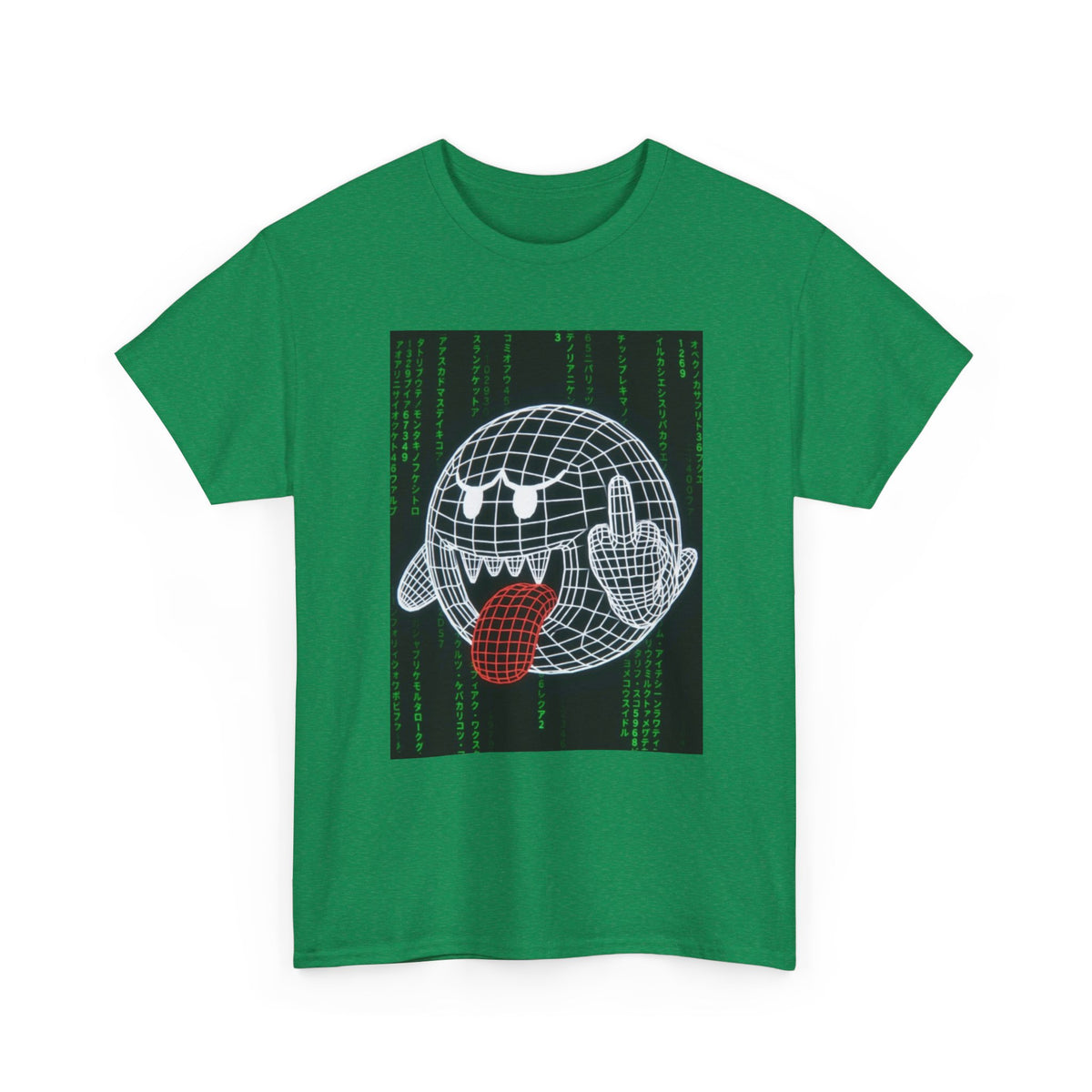 Wireframe Boo Giving The Finger Tee