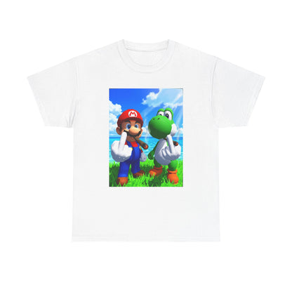 Mario And Yoshi Flip The Bird