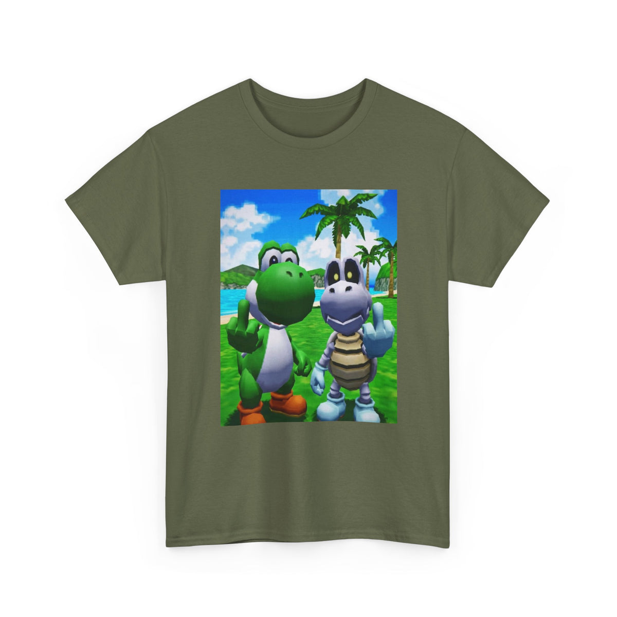 Yoshi and Dry Bones Flipping Off (Design 4)