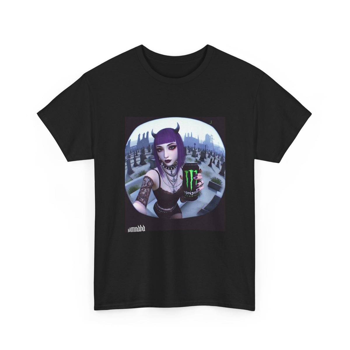 Goth Demon Girl With Monster Selfie