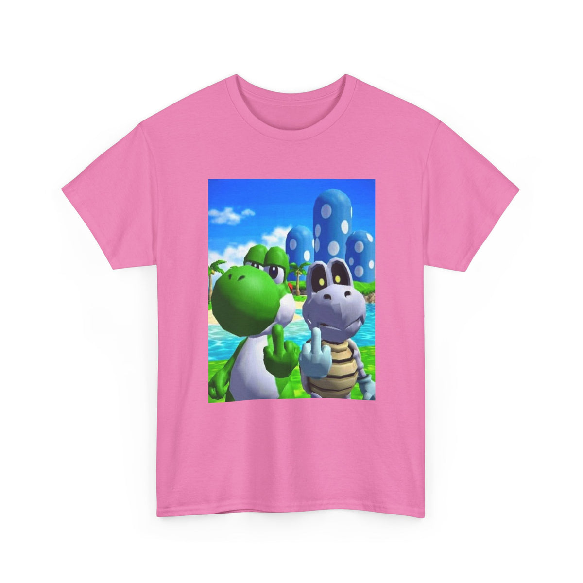 Yoshi and Dry Bones Flipping The Bird Tee (Design 4)