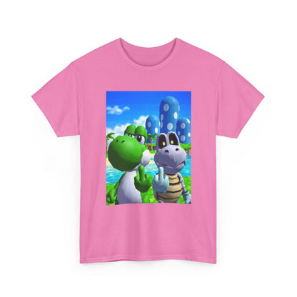 Yoshi and Dry Bones Flipping The Bird Tee (Design 4)