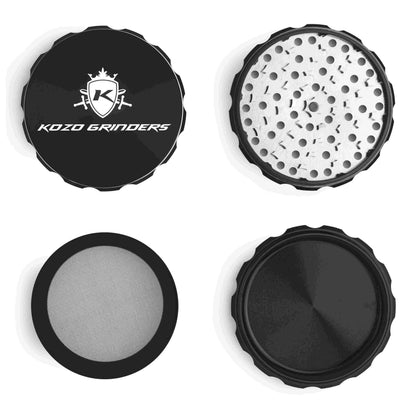 Kozo 4" 4-Piece Anodized Aluminum Grinder