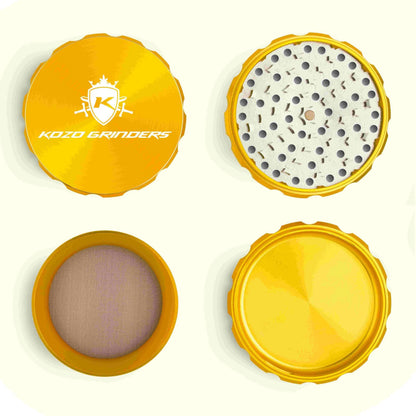 Kozo 4" 4-Piece Anodized Aluminum Grinder