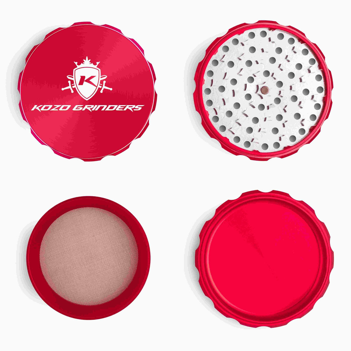 Kozo 4" 4-Piece Anodized Aluminum Grinder