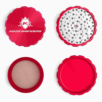 Kozo 4" 4-Piece Anodized Aluminum Grinder