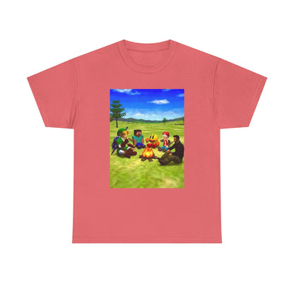 Iconic Gamers Smoking Around Campfire
