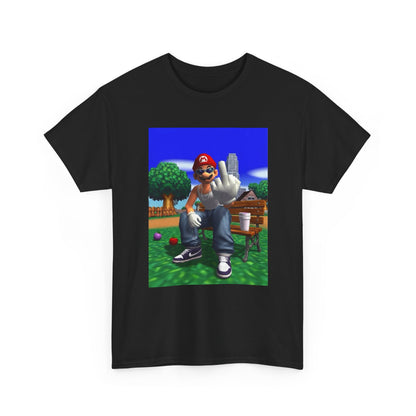 Thug Mario Flipping The Bird Tee