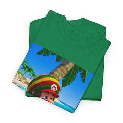 Rasta Mario Chilling On Beach Tee