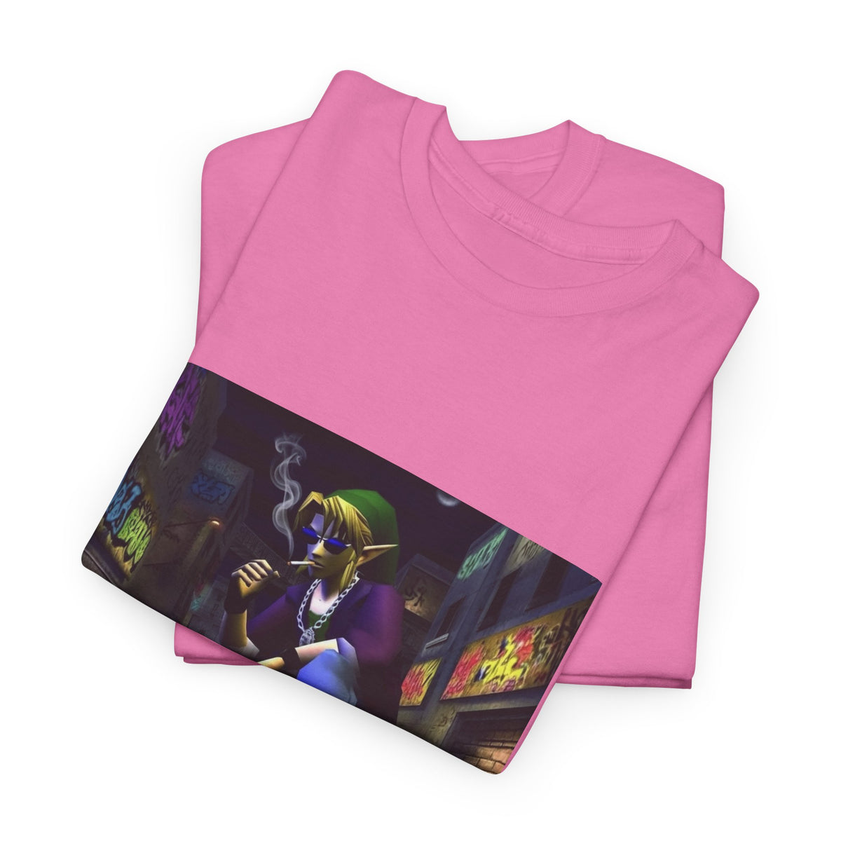 Skater Link Smoking In Gritty Alley Tee