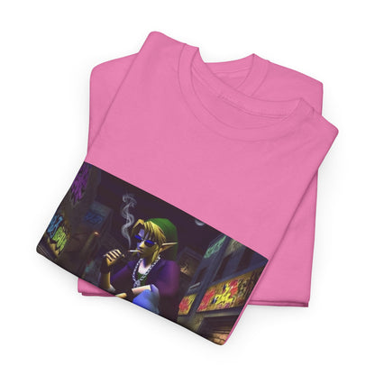 Skater Link Smoking In Gritty Alley Tee