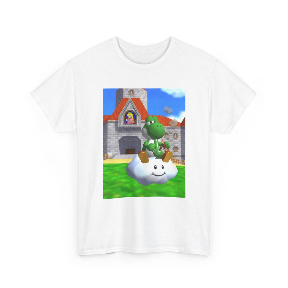 Yoshi Chilling On A Cloud With A Bong