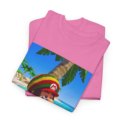 Rasta Mario Chilling On Beach Tee