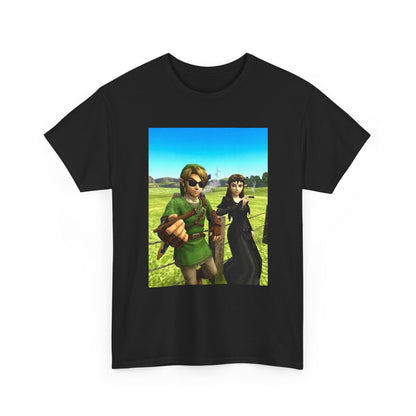 Link and Zelda Smoking Cigars In A Field