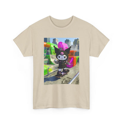 Skater Kuromi Giving The Finger Tee