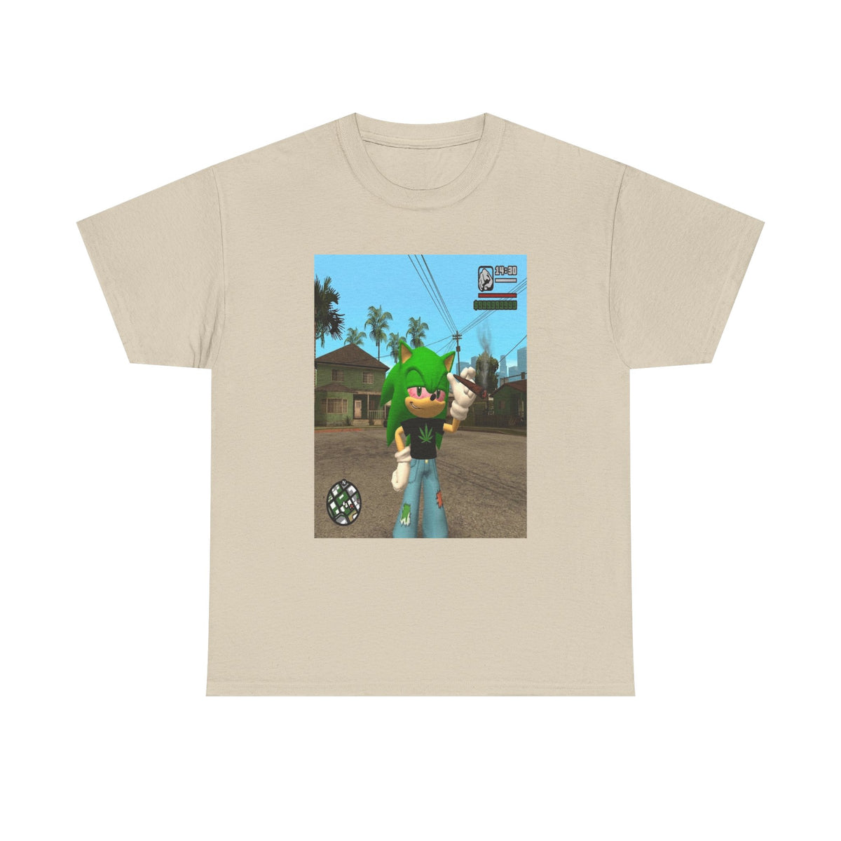 Chill Green Hedgehog Smoking Blunt Tee