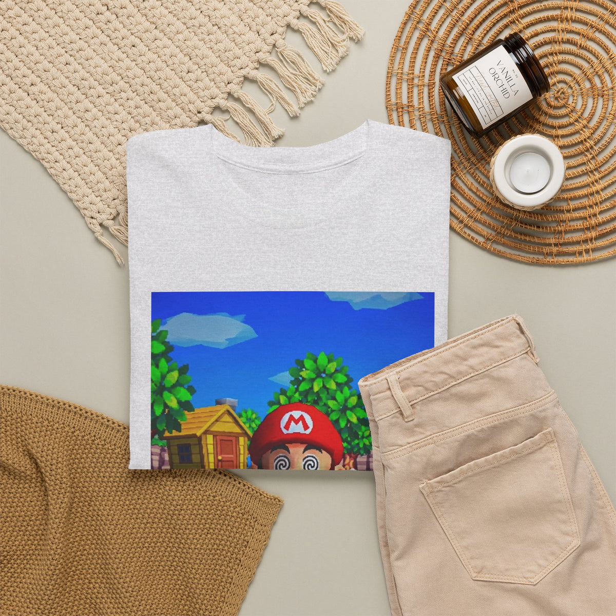 Mushroom-Tripping Mario Flips The Bird Tee