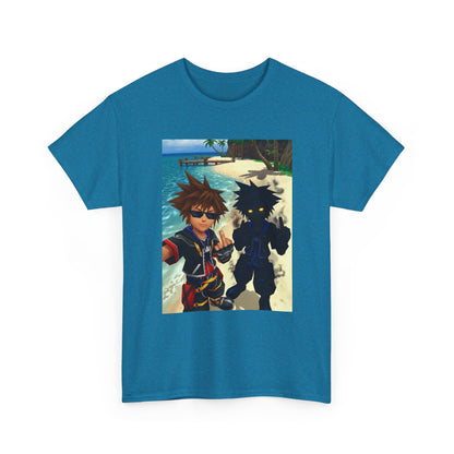 Sora And Dark Form Flipping Off At The Beach