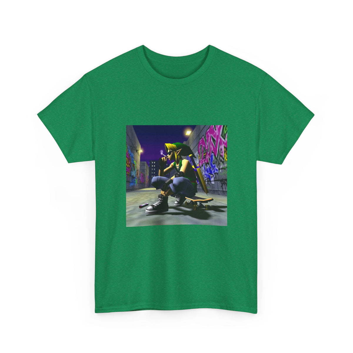 Edgy Link Smoking In Alley Tee