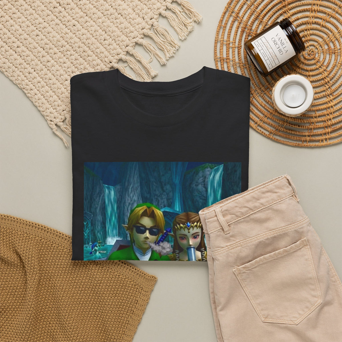 Link And Zelda Sharing A Smoke Tee
