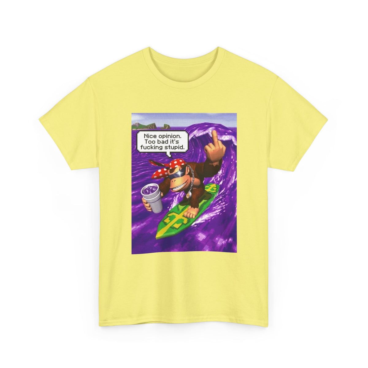 Donkey Kong Surfing Purple Wave Middle Finger
