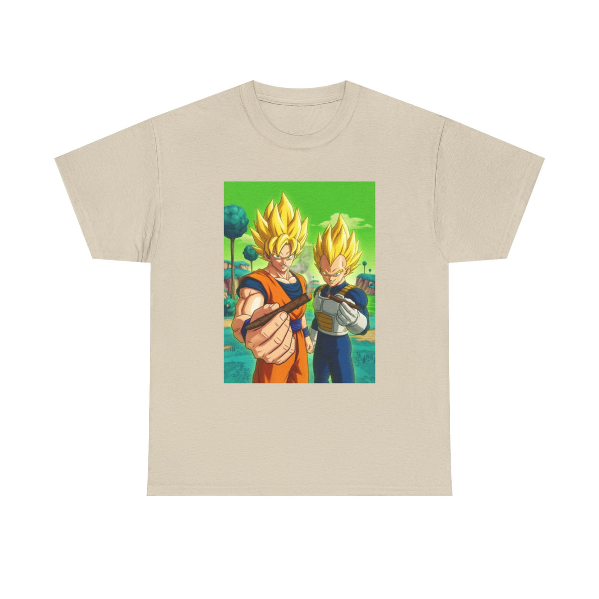 Goku And Vegeta Sharing A Smoke