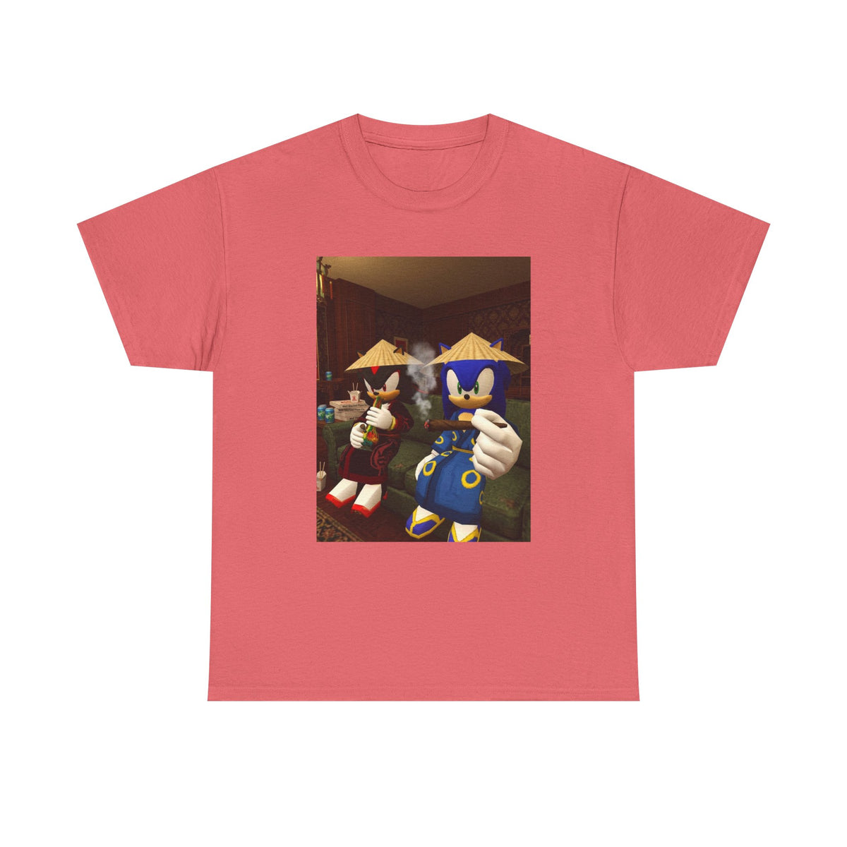 Sonic And Shadow Chilling And Smoking Tee (Design 5)